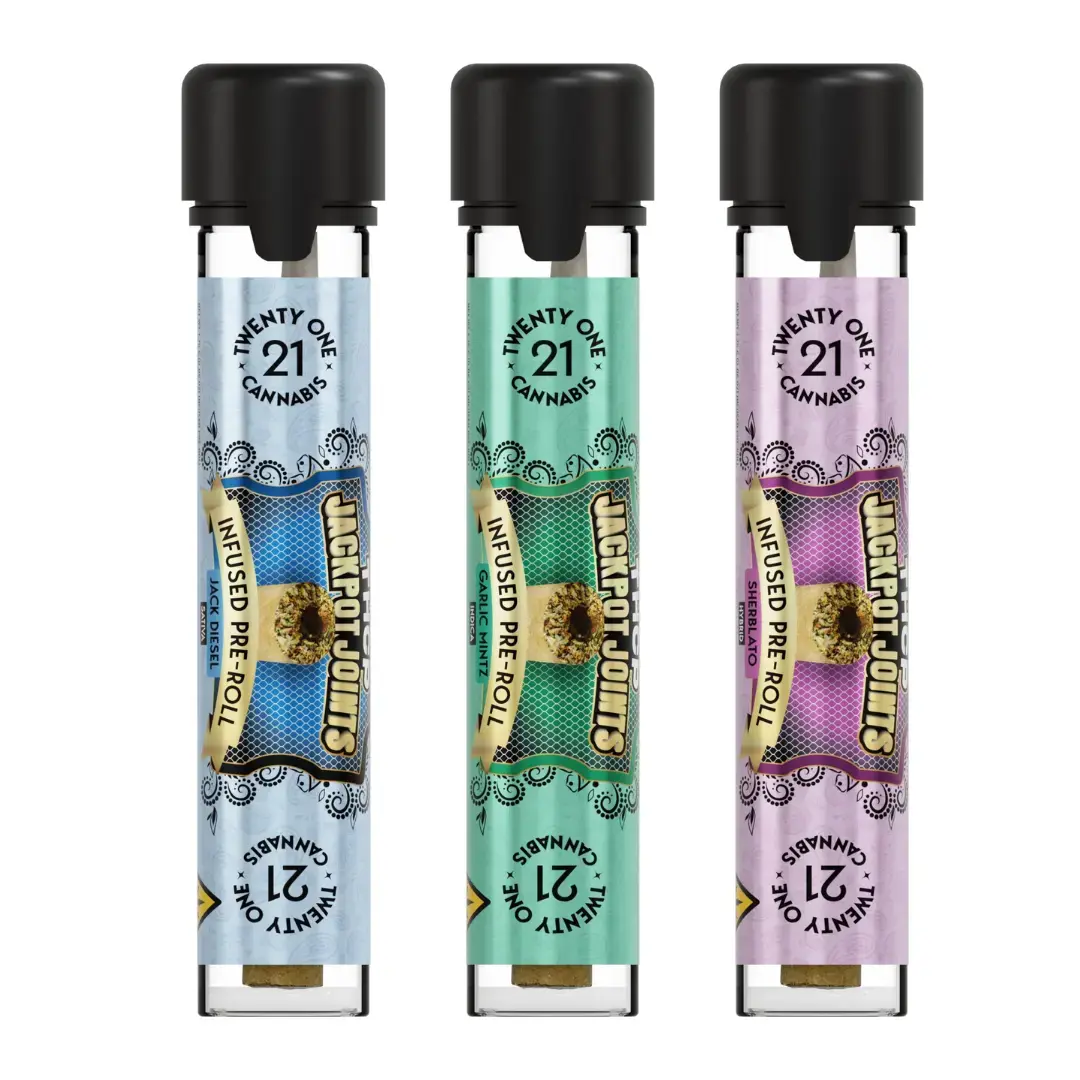 [T-1580-03] Twenty One Infused Pre Roll 1.7G THC-P 12PK (Banana Candy-Indica)