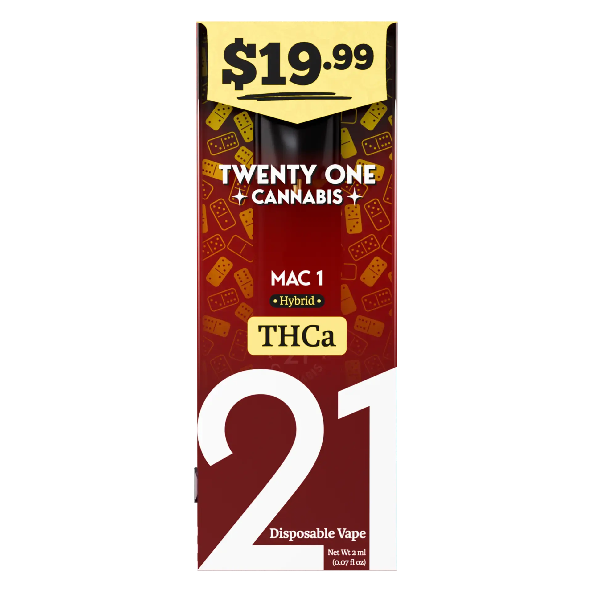 [T-1407-06] Twenty One Vape Disposable 2ml THC-A Pre-Priced $19.99 6PK (Memory Loss (Sativa))