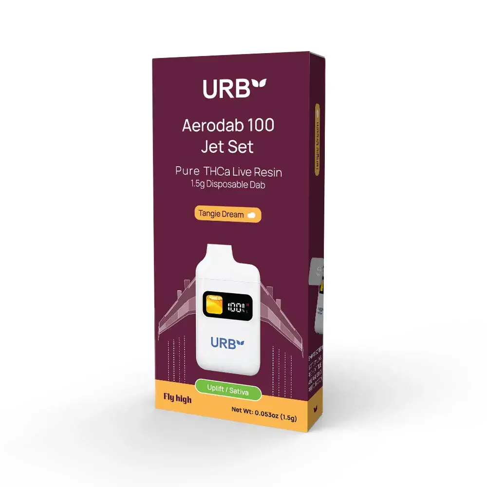 [T-1355-04] URB Aerodab 100 Jet Set 6ct 1.5g Disposable (Tangie Dream (Sativa))