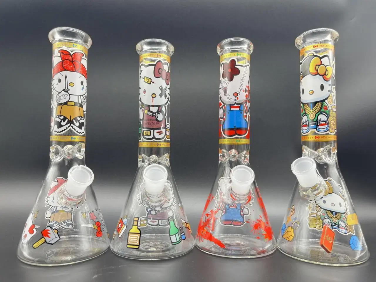 [T-1556-05] Waterpipe 10 Inch Printed Design (HGB-A05)