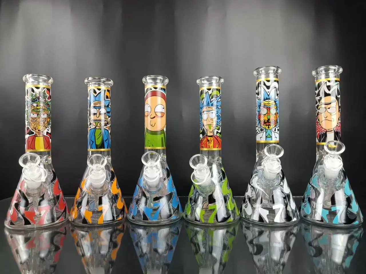 [T-1556-07] Waterpipe 10 Inch Printed Design (HGB-A07)