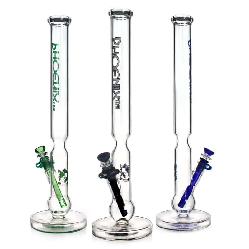 WATERPIPE 19" FLAT BASE WITH BUBBLE CYLINDER