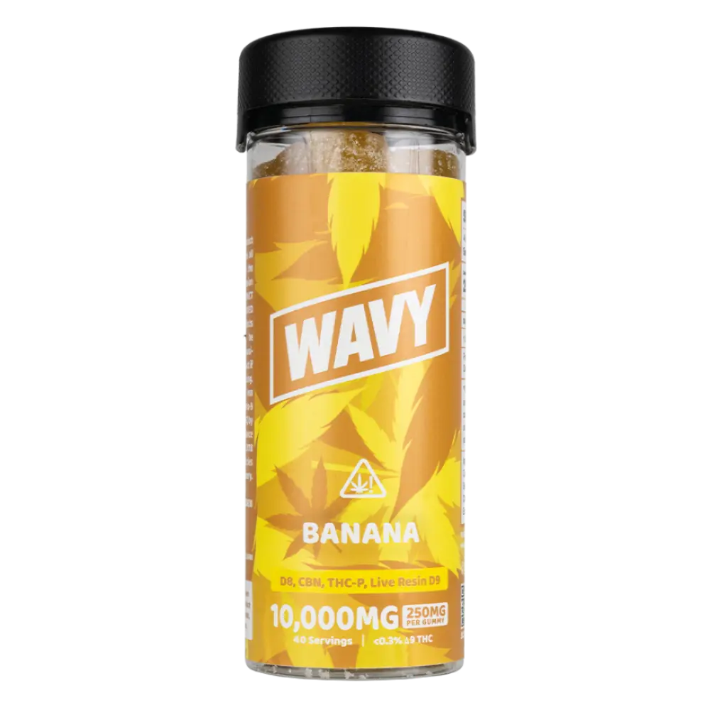 [T-1227-04] WAVY GUMMY D8 , LIVE RESIN D9 , THC-P ,CBN 10,000MG (Banana)