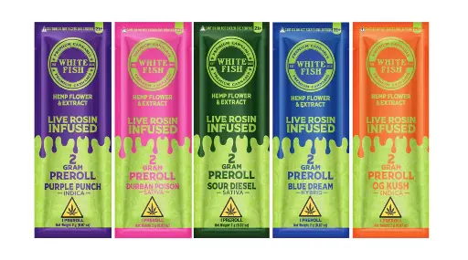 [T-1412-04] White Fish THC-P 2Gram 1 PreRoll a PK 25PK a Box (Sour Diesel)