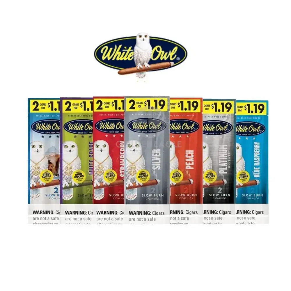 [T-1542-15] White Owl Cigarillos 2 For $1.19 Display of 30 (Blue Raspberry)