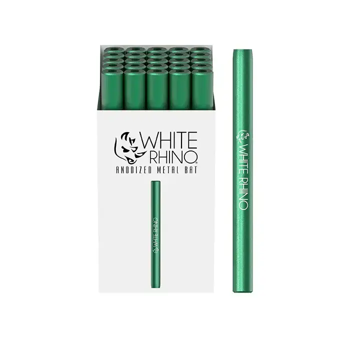 [10105-01] WHITE RHINO ANODIZED METAL BAT - 25 COUNT (Green)