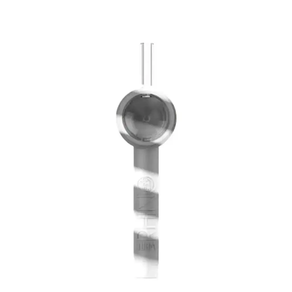 [Q-4023] WHITE RHINO HANDPIPE TO STRAW GLOW IN THE DARK (GRAY WHITE)