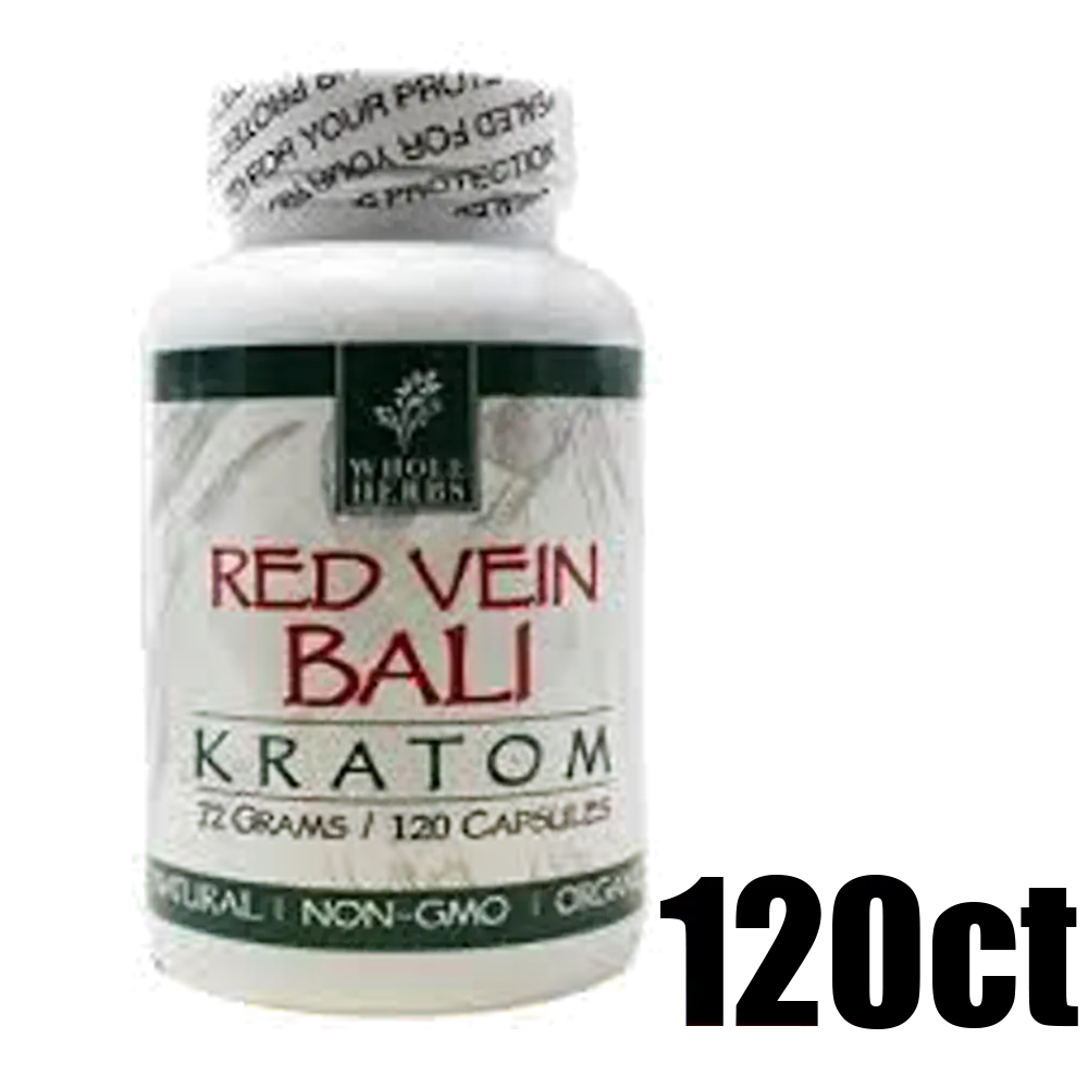 [Q-4049-02] WHOLE HERBS KRATOM 120CT (Red Vein Bali)