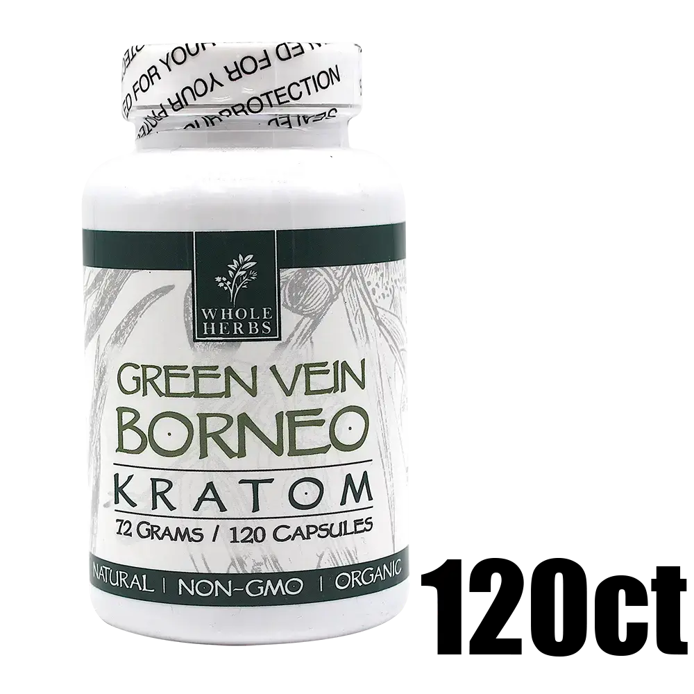 [Q-4049-03] WHOLE HERBS KRATOM 120CT (Green Vein Borneo)