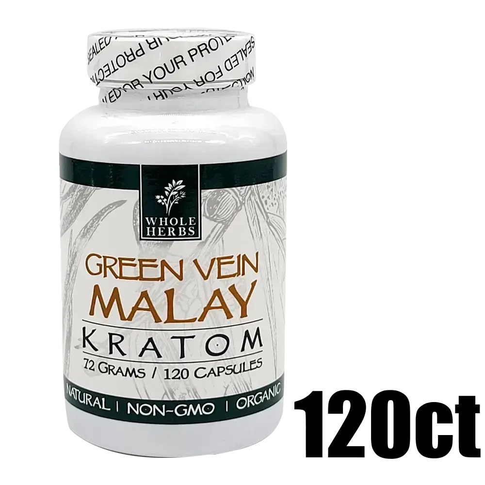 [Q-4049-07] WHOLE HERBS KRATOM 120CT (Green Vein Malay)