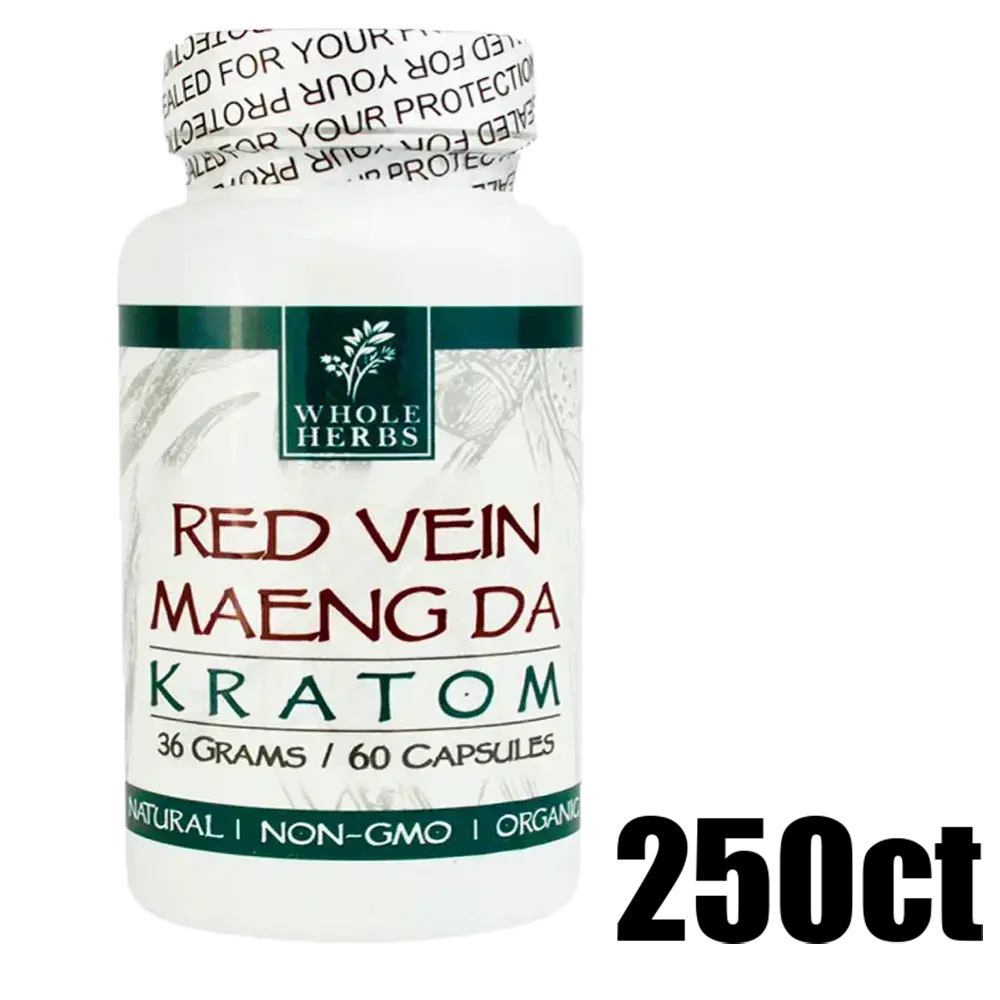 [Q-4050-07] WHOLE HERBS KRATOM 250CT (Red Vein Maeng Da)