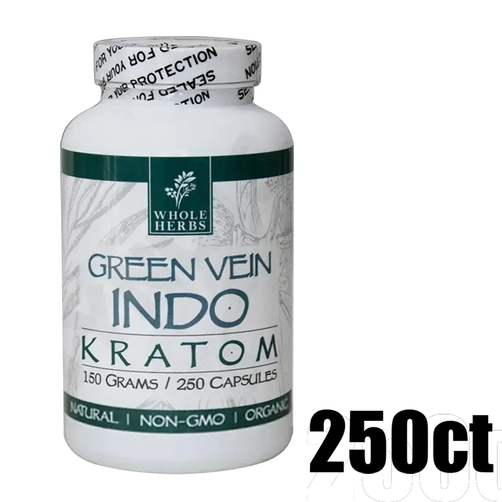 [Q-4050-04] WHOLE HERBS KRATOM 250CT (Green Vein Indo)