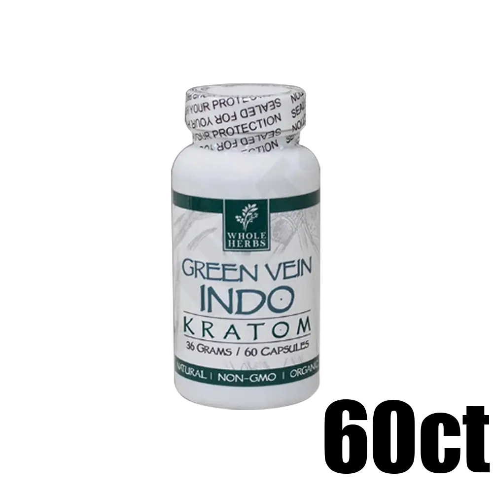 [Q-4052-05] WHOLE HERBS KRATOM 60CT (Green Vein Indo)