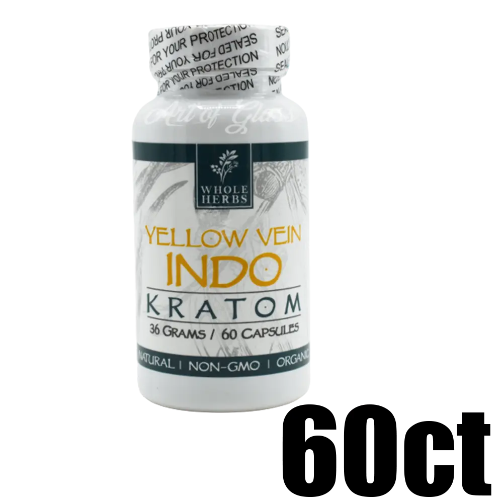 [Q-4052-01] WHOLE HERBS KRATOM 60CT (Yellow Vein Indo)