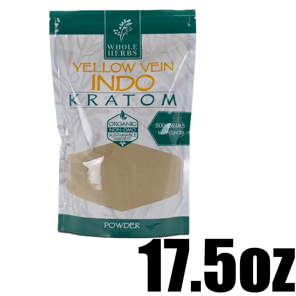 [Q-4053-07] WHOLE HERBS KRATOM POWDER 17.5OZ (Yellow Vein Indo)