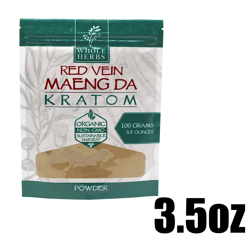 [Q-4054-06] WHOLE HERBS KRATOM POWDER 3.5OZ (Red Vein Maeng Da)