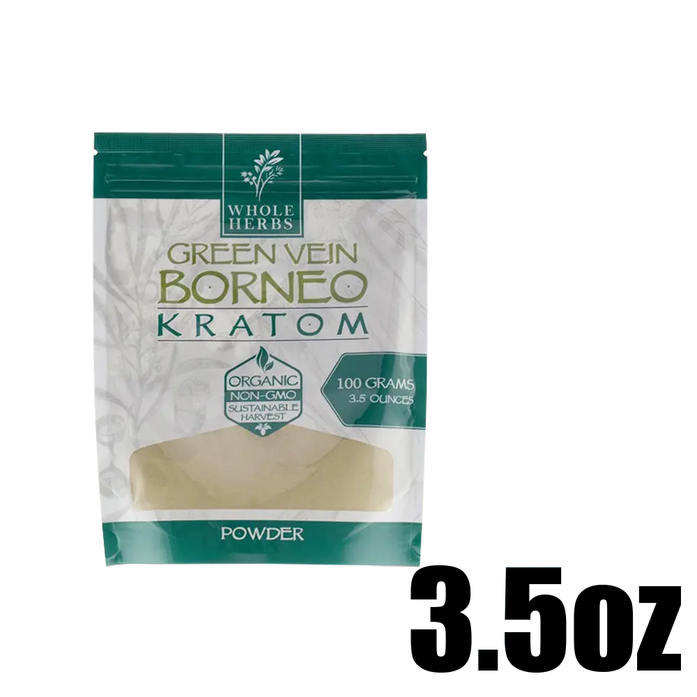 [Q-4054-04] WHOLE HERBS KRATOM POWDER 3.5OZ (Green Vein Borneo)