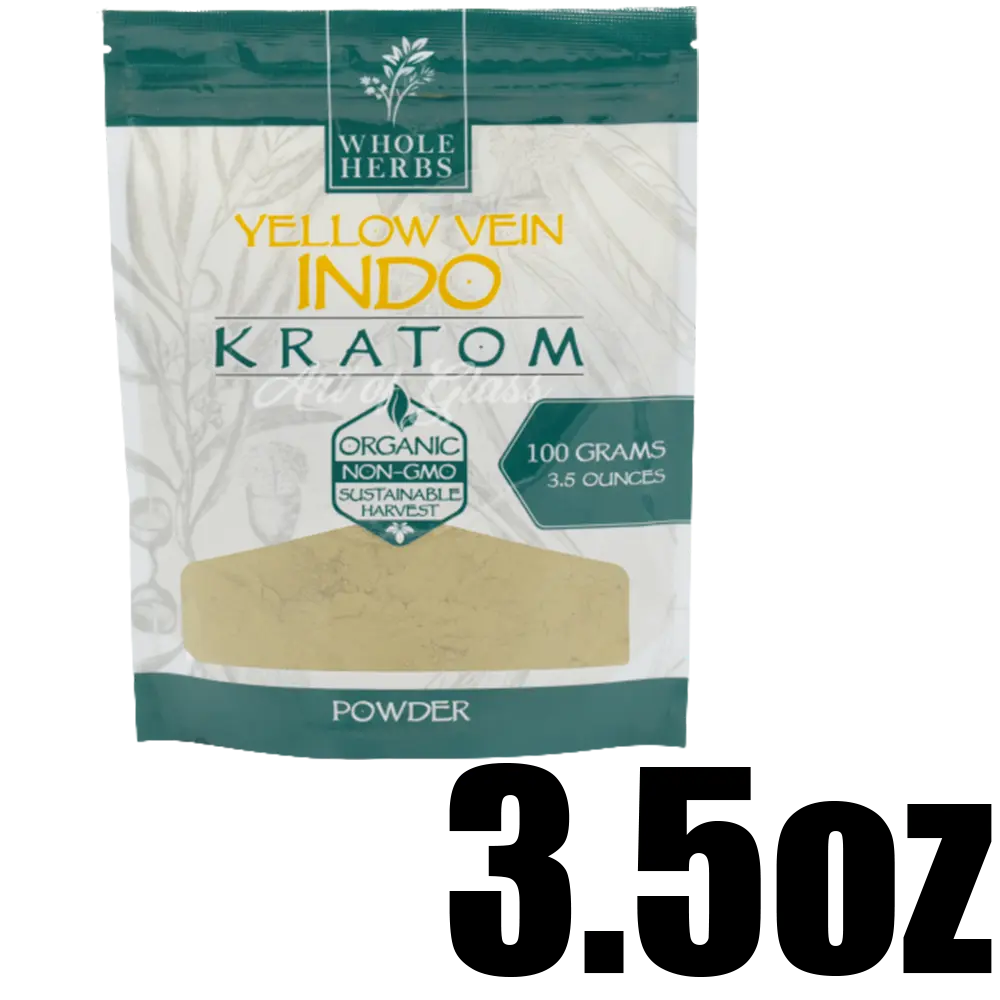 [Q-4054-07] WHOLE HERBS KRATOM POWDER 3.5OZ (Yellow Vein Indo)