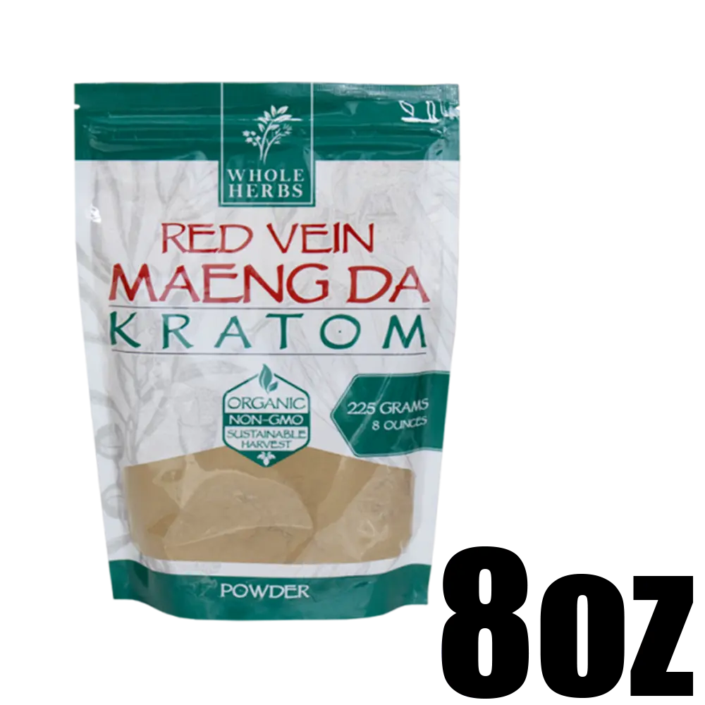 [Q-4055-06] WHOLE HERBS KRATOM POWDER 8OZ (Red Vein Maeng Da)