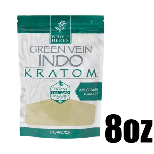 [Q-4055-04] WHOLE HERBS KRATOM POWDER 8OZ (Green Vein Borneo)