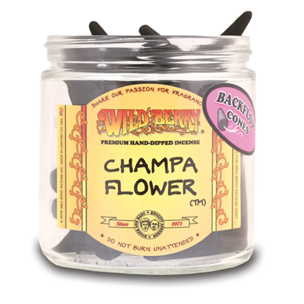 [Q-4059-02] WILD BERRY BACKFLOW CONE (Champa Flower)