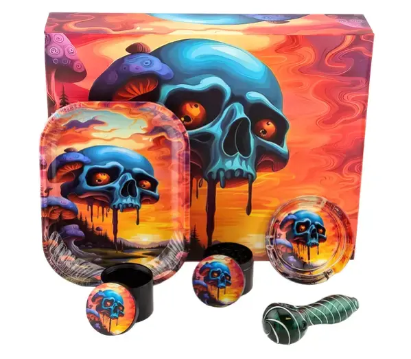 [T-1496-04] Window Box Glass Smoking Pipe kit (Design 4)