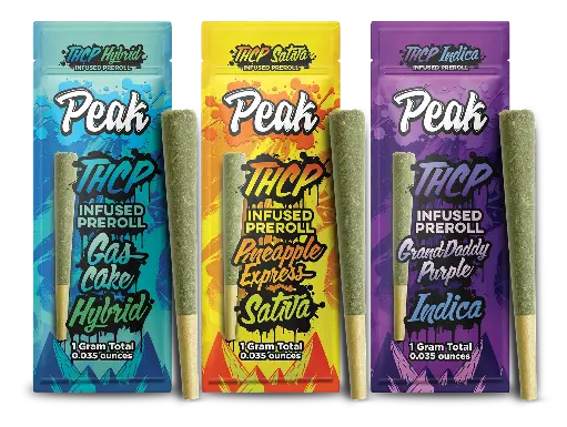 [10008-02] Peak THC-P Infused Pre Roll1G 10CT (Pineapple Express (Sativa))