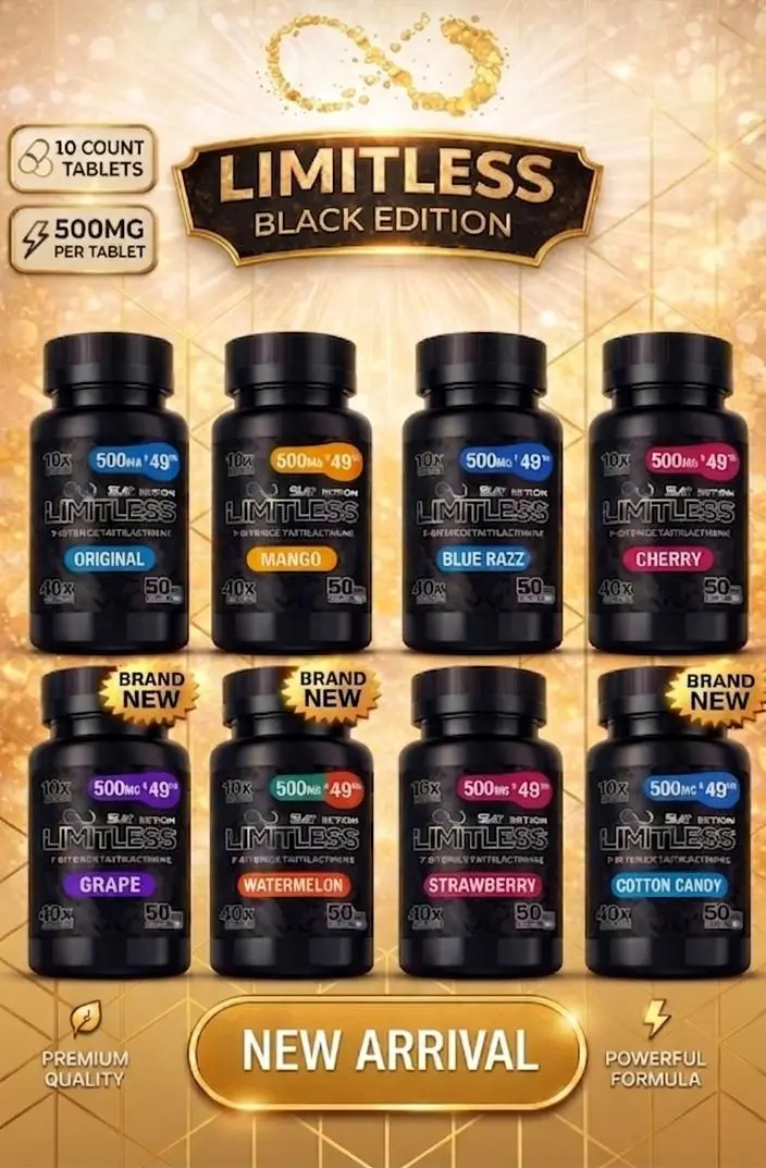 [A-0017-04] Limitless Black Edition 7OH Kratom Extract Tablets 500mg  (Grape)