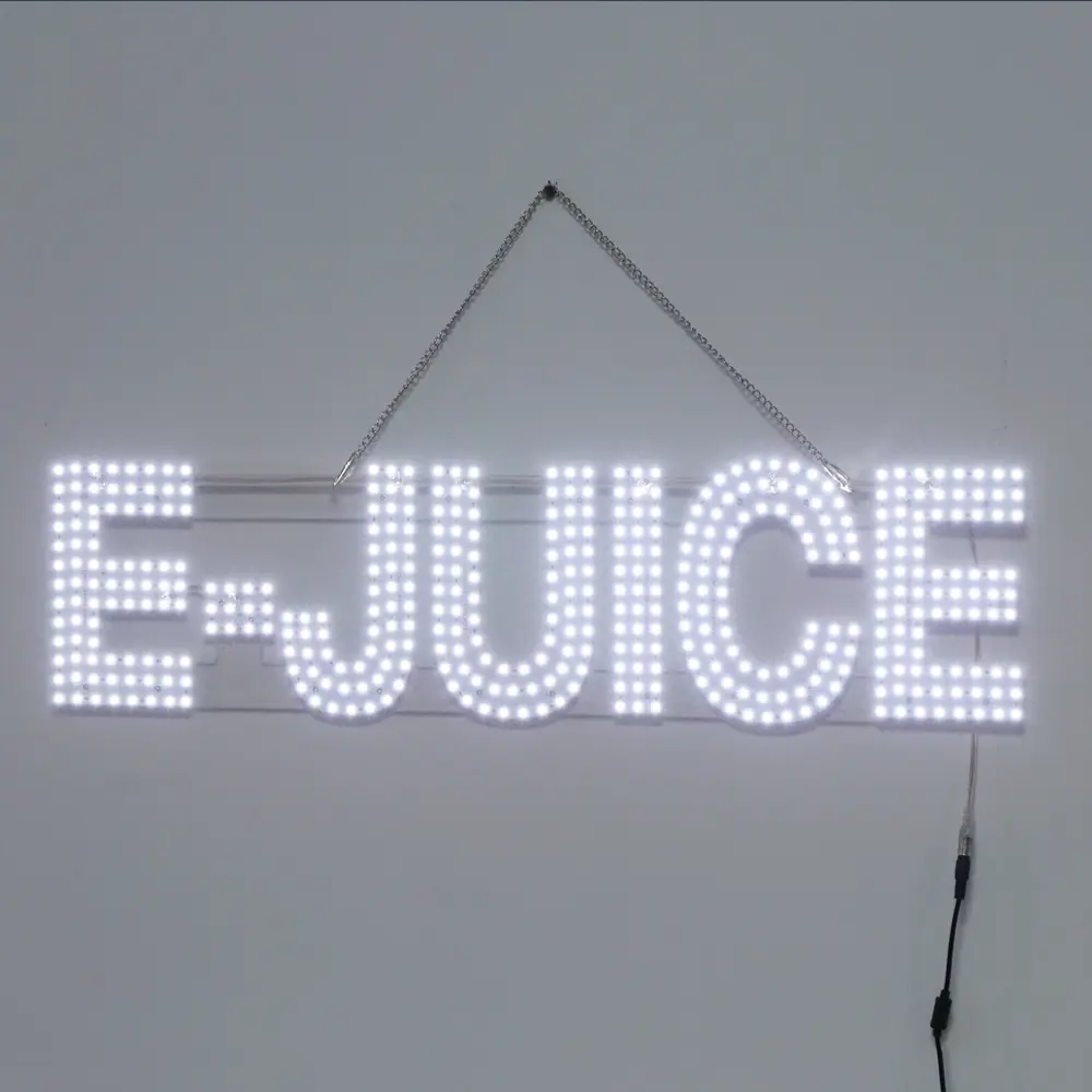 WINDOW SIGN 8*30" WHITE E-JUICE