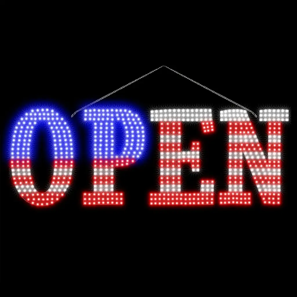 WINDOW SIGN SMALL OPEN FLAG