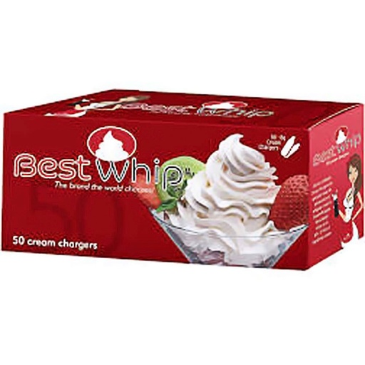 [Q-1371] BEST WHIP CREAM CHARGERS 50PK (Culinary/Food Purposes Only)