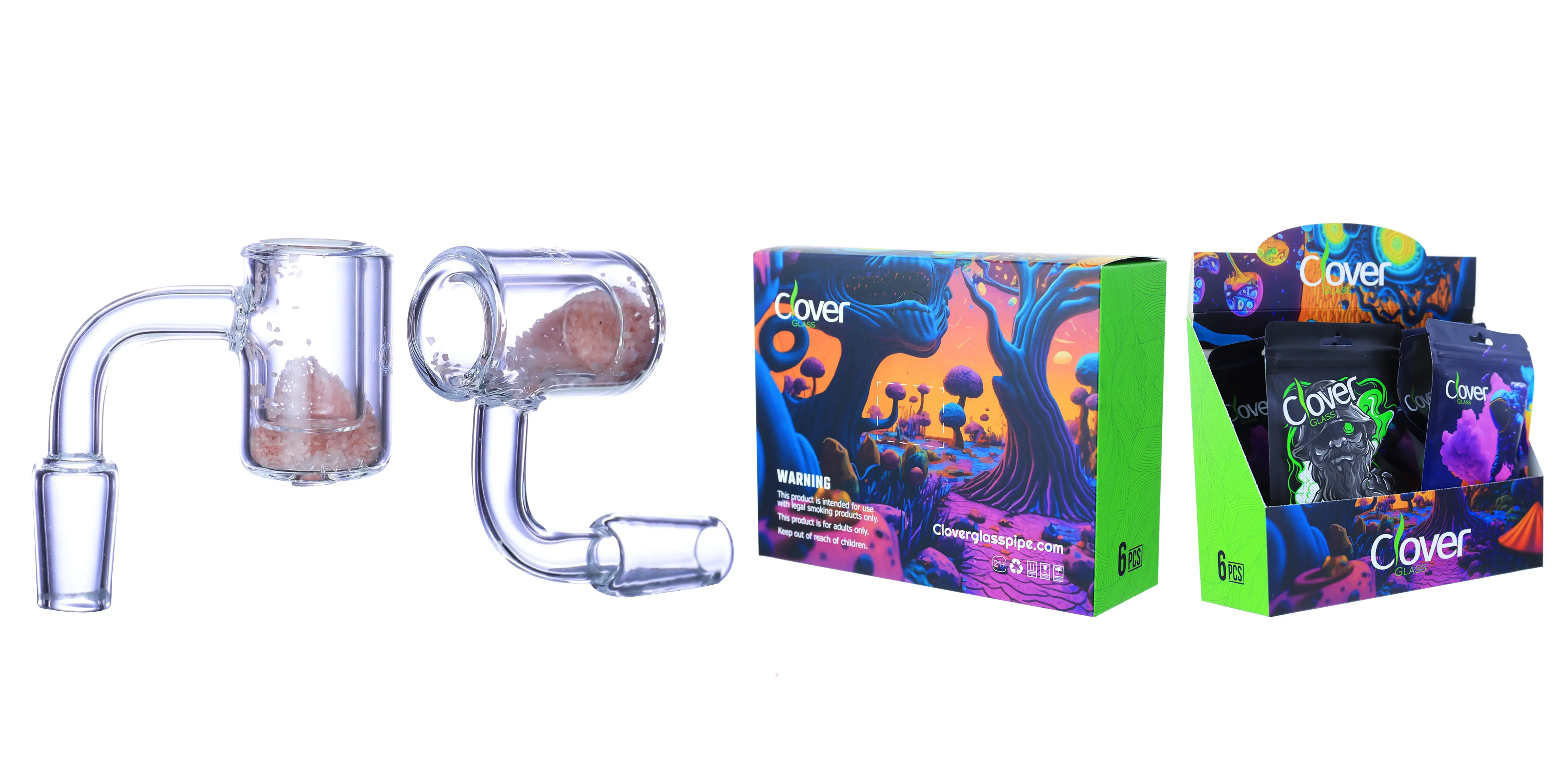 Clover Glass Banger 14MM 6PC a Display