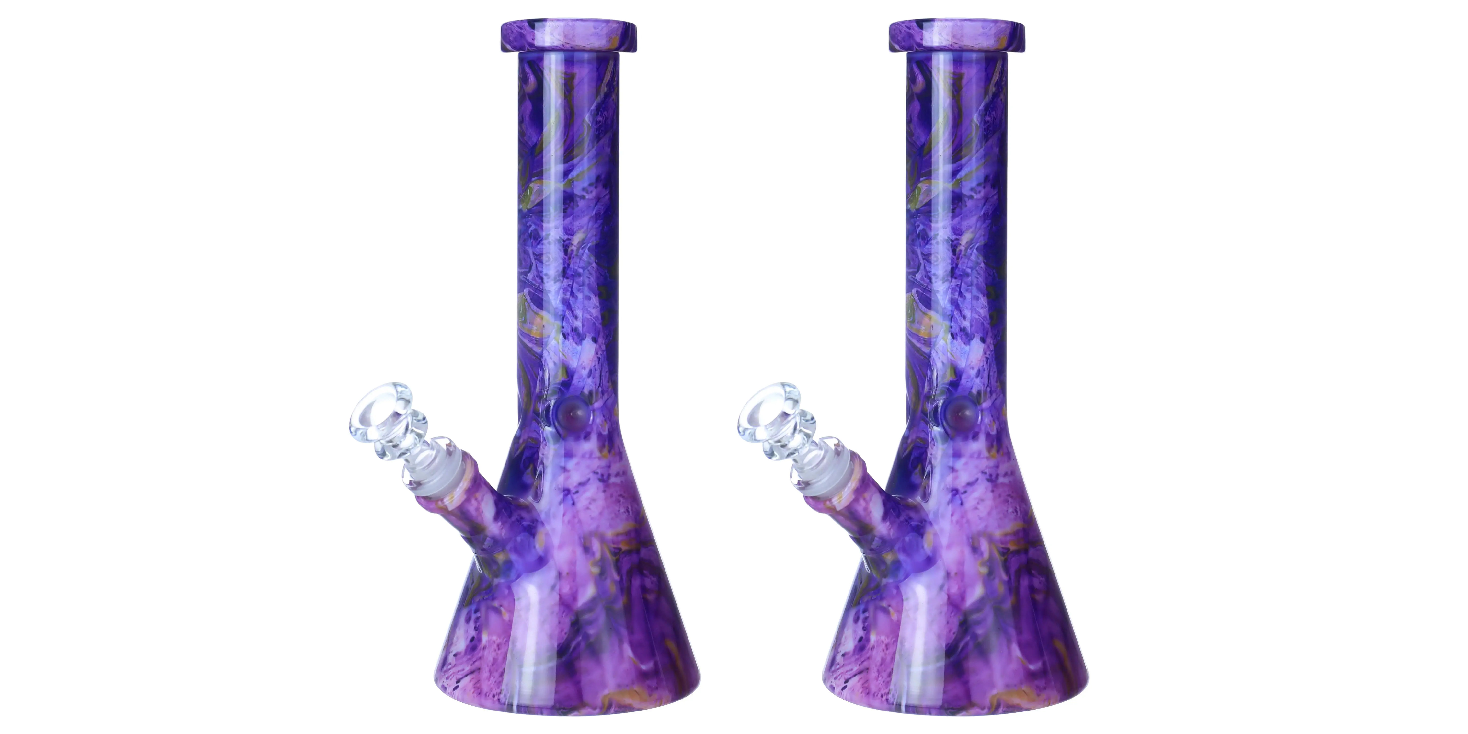 Clover Waterpipe Beaker Color Full 10Inch