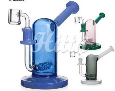 [Q-4420] DAB Rig Glass Water Pipe 7 inches with 14mm Quartz Banger Mixed Color