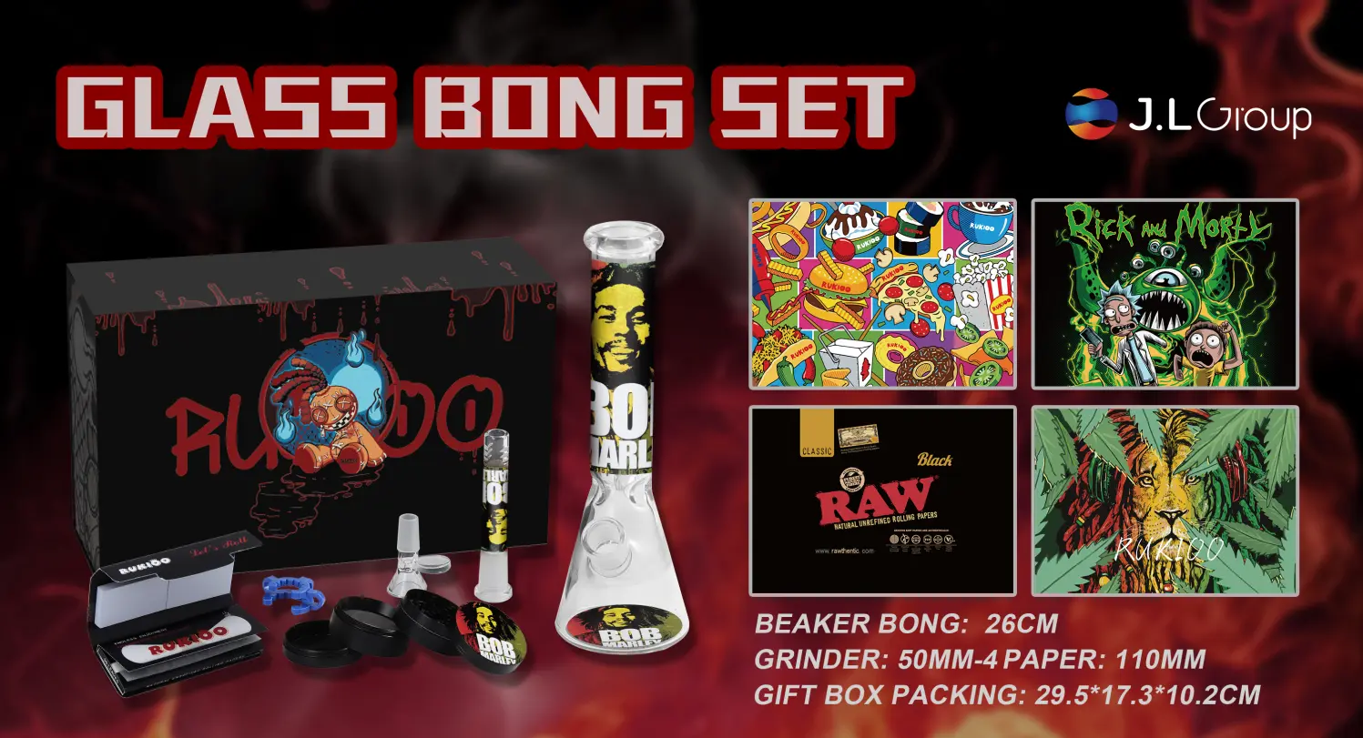 [Q-2371] Glass bong set 2