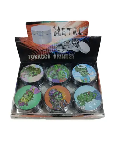 [Q-4930] Grinder Zinc 63MM Full Print Design 100 6PK