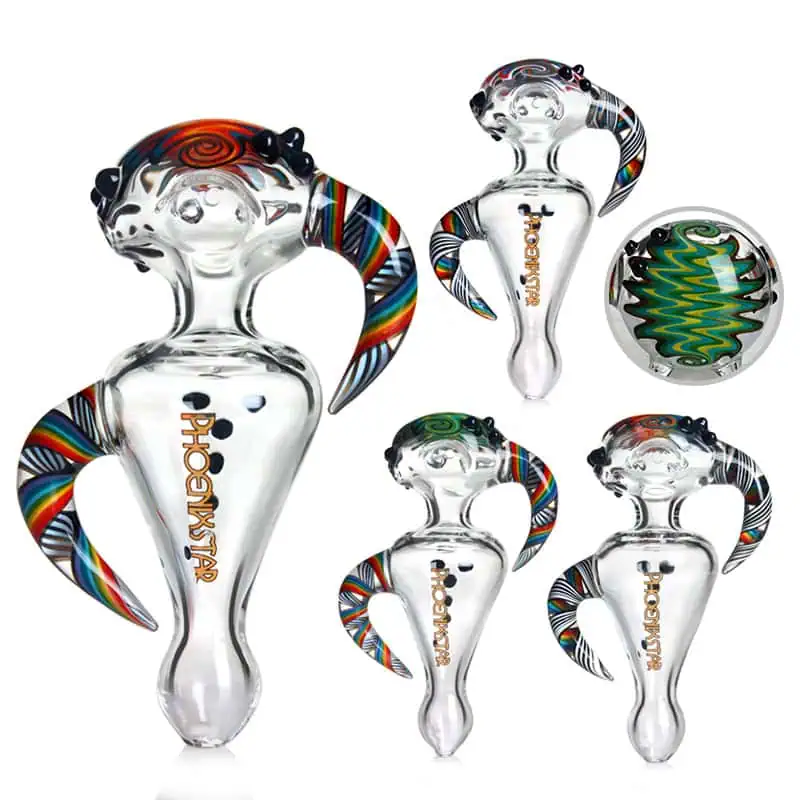 [Q-2427] HAND PIPE 5" HELIZ FUNCTION TORNADO COLORS