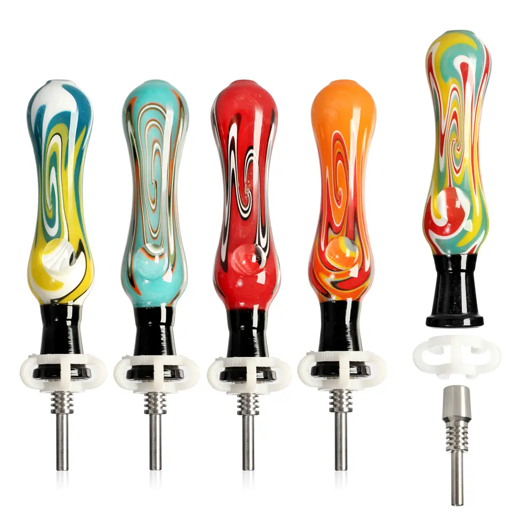 [T-1392] Hittn Glass Nectar Collector American color