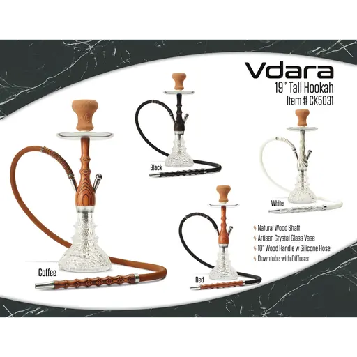 [Q-2587] HOOKAH B.Y.O. 20" VDARA CLICK TECHNOLOGY 1 HOSE