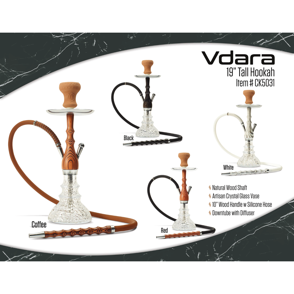 [Q-2587] HOOKAH B.Y.O. 20" VDARA CLICK TECHNOLOGY 1 HOSE