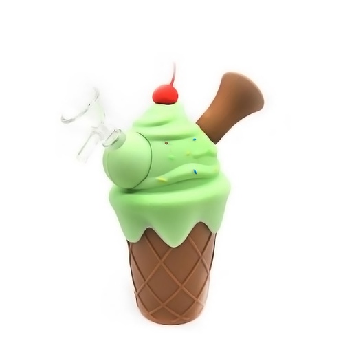 [Q-2634] ICE CREAM CONE SILICONE MINI BUBBLER