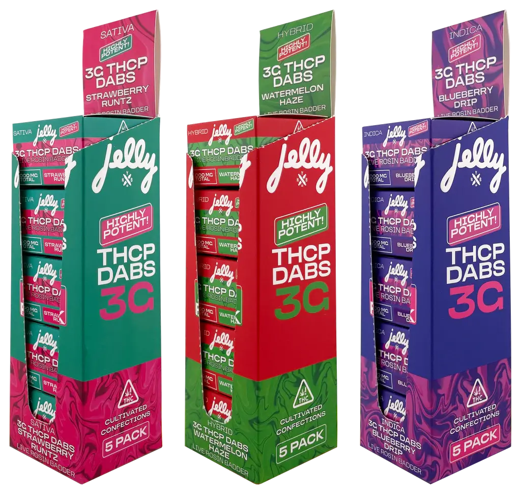 Jelly THC-P Badder Dab 3G Live Rosin 5PK a Box