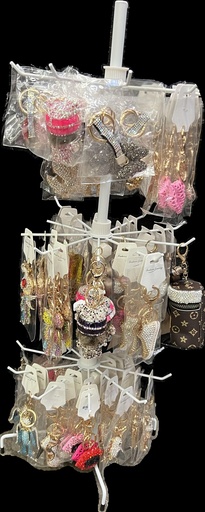 [Q-4683] Jewelry Key Chain Stand Pre-Filled 90ct