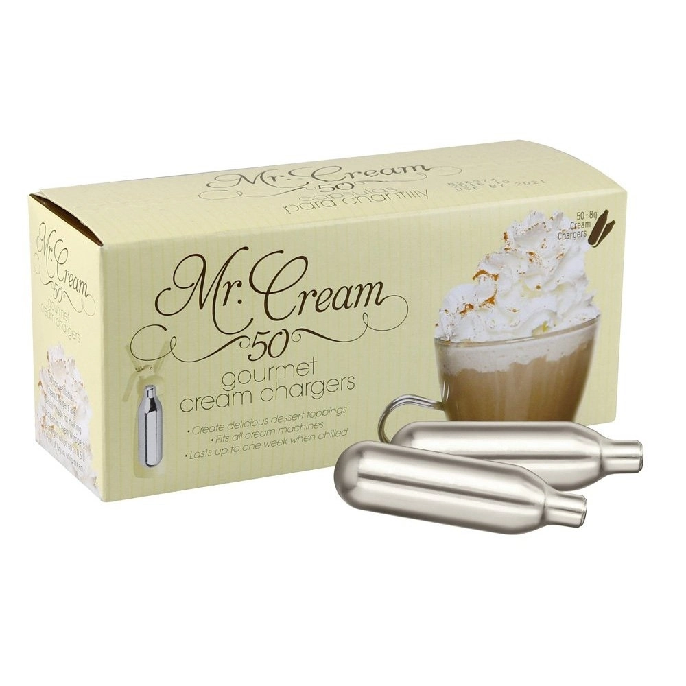 [Q-2879] MR CREAM WHIP- CREAM CHARGERS 12 BX OF 50 PACK (Culinary/Food Purposes Only)