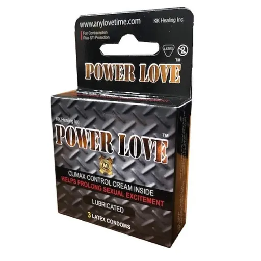 [Q-3109] POWER LOVE CONDOMS 48 BOXES OF 3 CONDOMS IN EACH BOX