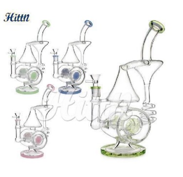 [Q-4418] Recycler Bong 13.3" with 14mm bowl mixed colors