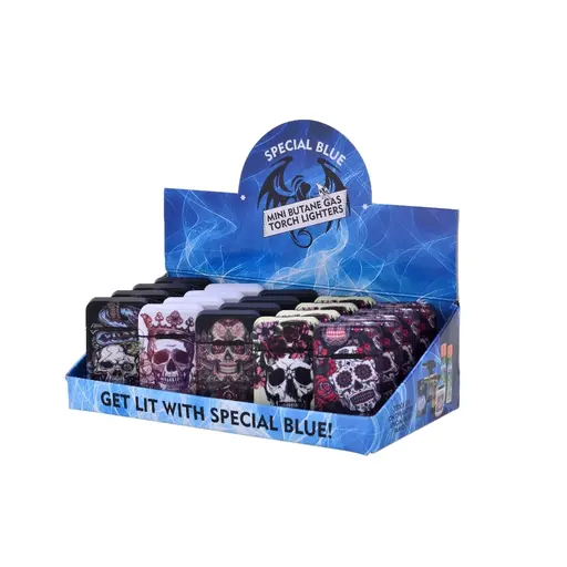 [Q-3315] SB SKULLS & ROSES LIGHTER 20CT DISPLAY
