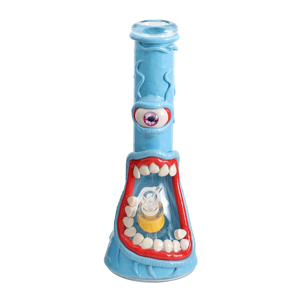 [Q-3890] WATERPIPE 12.5" ONE EYED MONSTER WITH OCTUPUS TOUNG