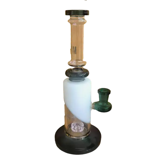 [Q-3973] WATERPIPE BLO W/ GRASS AND LEAF FLOWER END SUMMER STYLE DESIGNS
