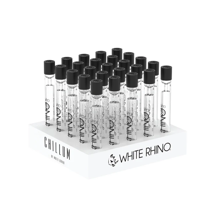 [Q-4867] WHITE RHINO CHILLUM WITH SILICONE CAP - 25 COUNT DISPLAY